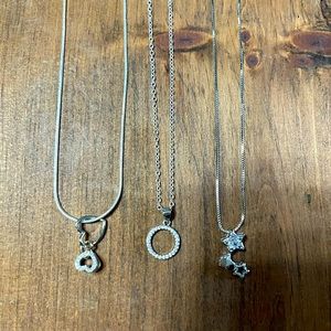 925 silver plated necklaces (3)